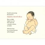 Madeline birth announcement by Leslie Evans, Sea Dog Press