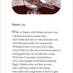 Sonnet 29 wood engraving by Leslie Evans, Sea Dog Press